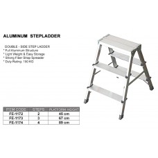 Creston  FE-1173 Double-Side Aluminum Stepladder  - 3 Steps